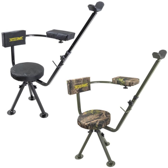 swivel shooting chair with gun rest