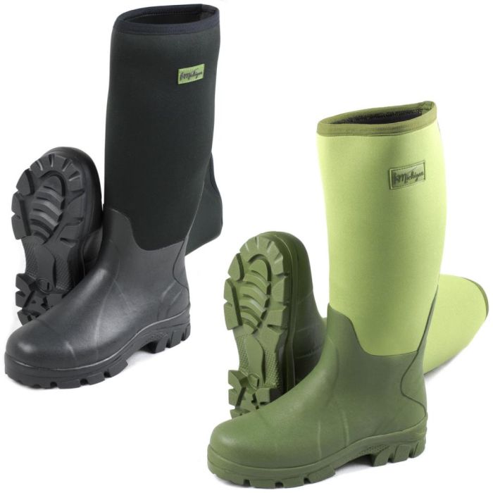 Michigan Neoprene Waterproof Wellington Fishing Boots Wellies Nitehawk Products